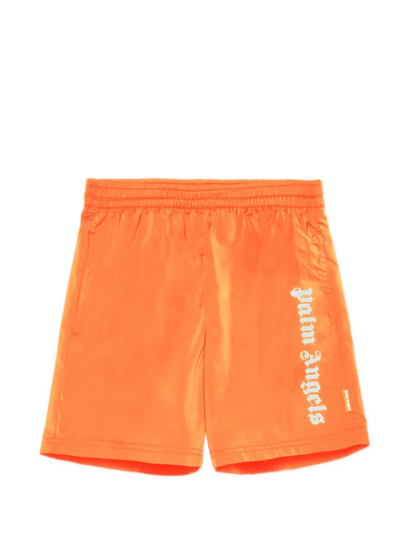  Palm Angels Kids Elasticated Swim Shorts - Orange 
