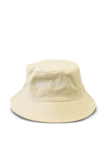  Palm Angels Kids Embroidered Bucket Hat - Neutrals 