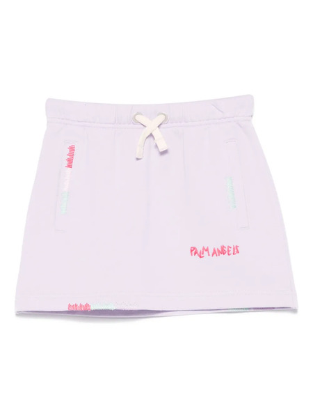  Palm Angels Kids Embroidered Skirt - Purple 