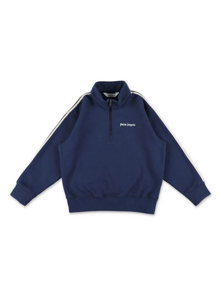  Palm Angels Kids Fleece Zip-up Sweatshirt - Blue 