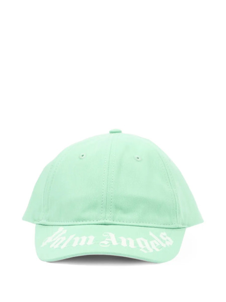  Palm Angels Kids Logo Baseball Cap - Green 