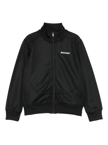  Palm Angels Kids Logo-detail Zip-up Sweatshirt - Black 