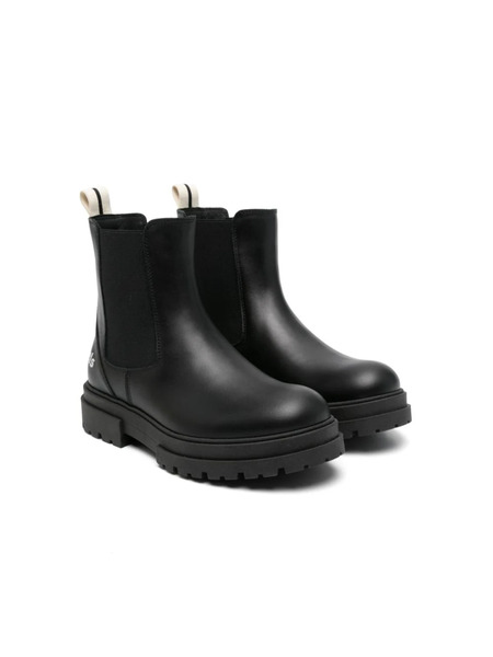  Palm Angels Kids Logo-print Chelsea Boots - Black 