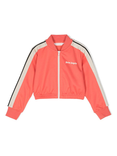  Palm Angels Kids Logo-print Cropped Bomber Jacket - Orange 