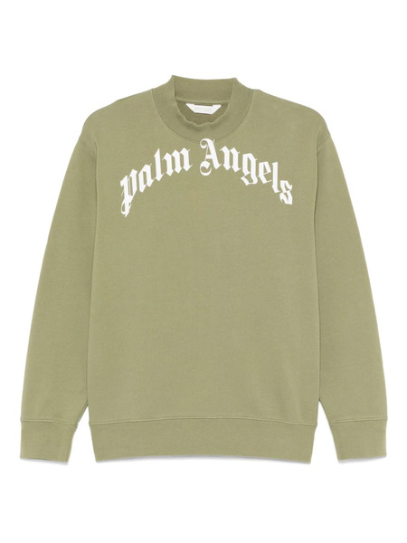  Palm Angels Kids Logo-print Sweatshirt - Green 