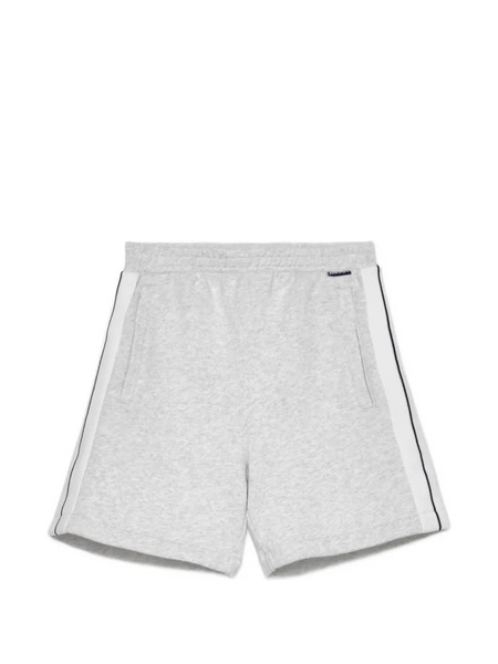  Palm Angels Kids Logo Stripe Shorts - Grey 