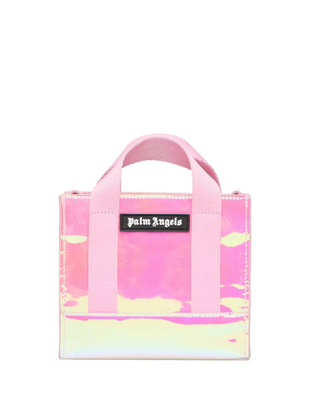  Palm Angels Kids Mini Shiny Tote Bag - Pink 