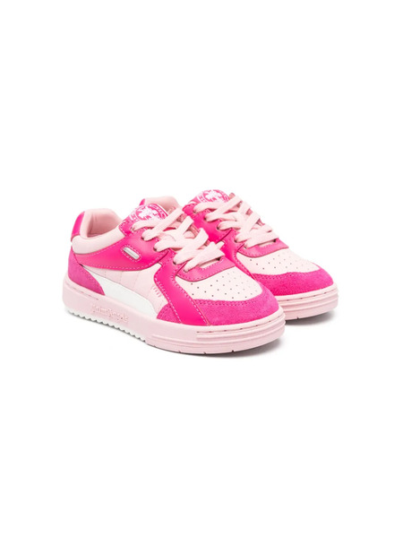  Palm Angels Kids Perforated Lace-up Sneakers - Pink 