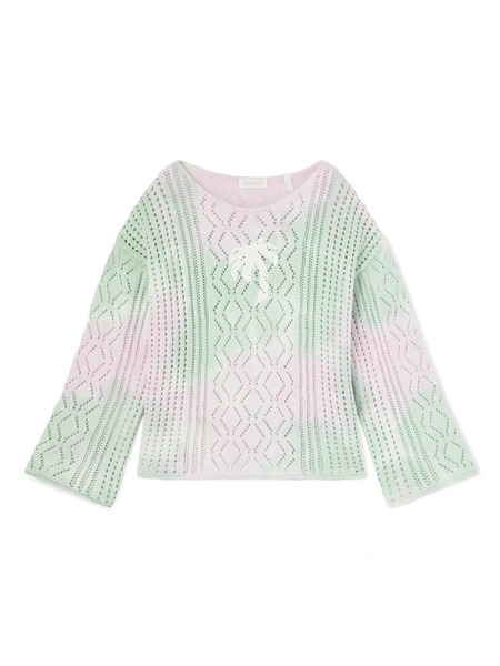  Palm Angels Kids Printed Tie-dye Sweater - Pink 