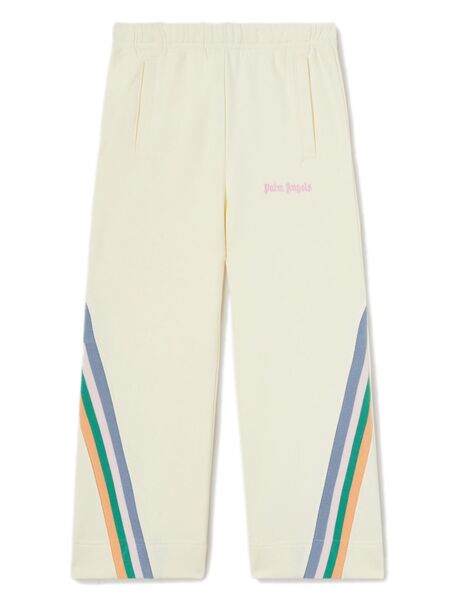  Palm Angels Kids Printed Wide-leg Track Pants - Neutrals 