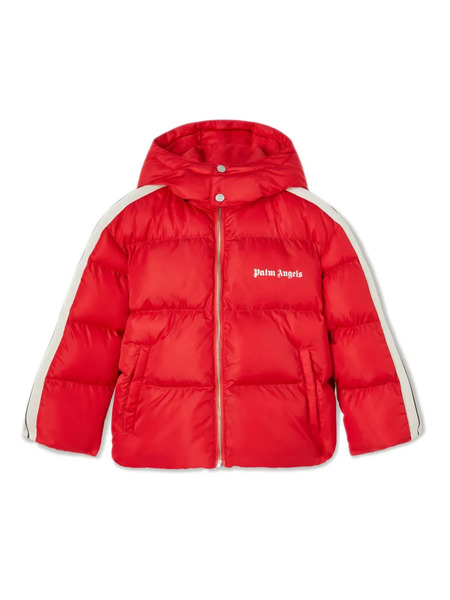  Palm Angels Kids Quilted Hooded Puffer Jacket - Red 