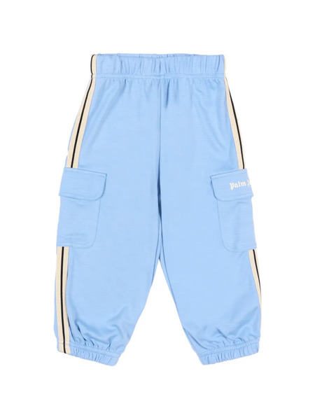  Palm Angels Kids Side-stripe Cargo Trousers - Blue 