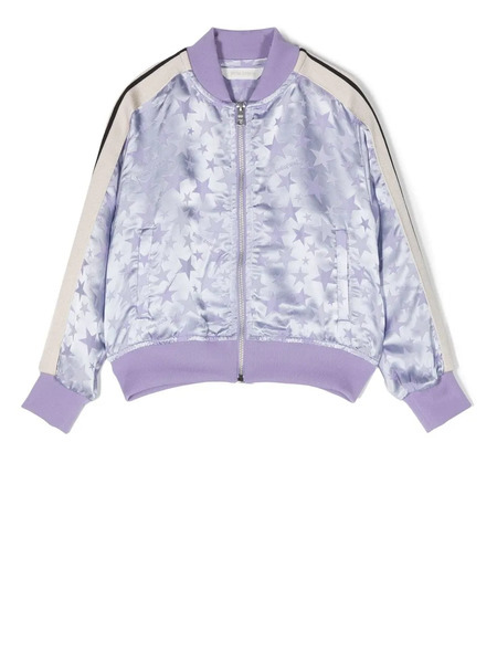  Palm Angels Kids Star-jacquard Track Jacket - Purple 