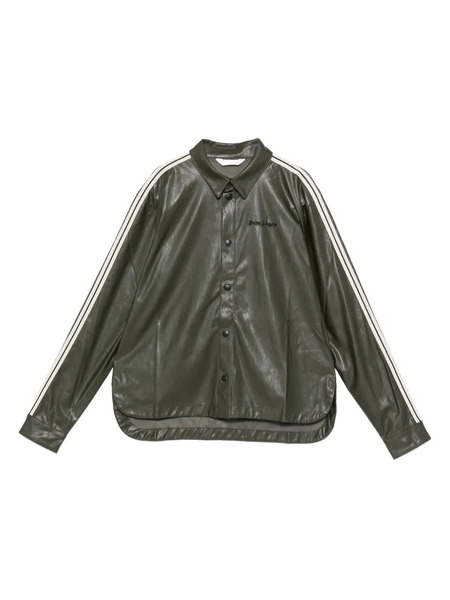  Palm Angels Kids Striped Shirt - Green 