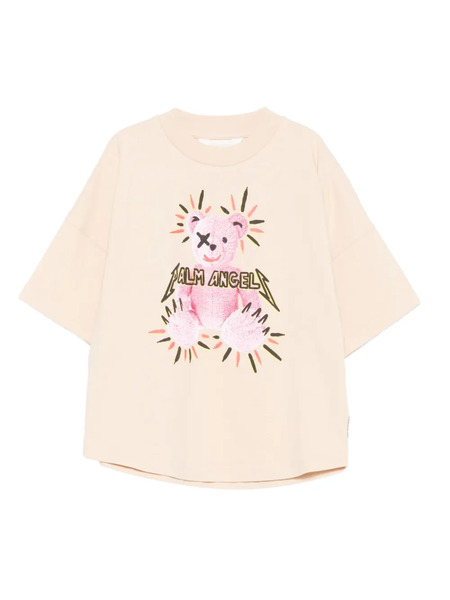  Palm Angels Kids Teddy-bear Print T-shirt - Neutrals 