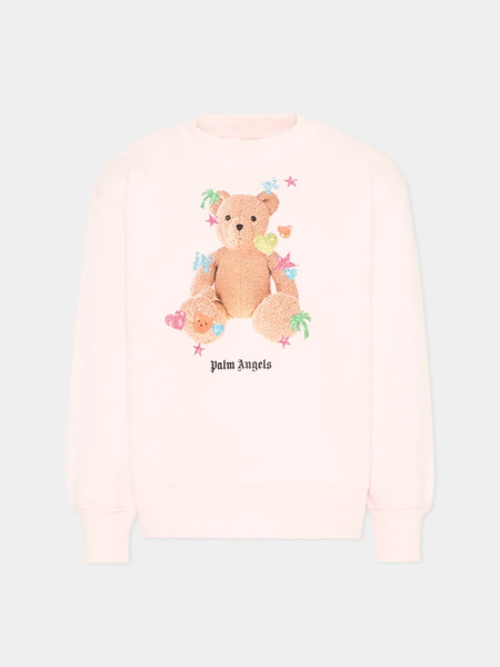  Palm Angels Kids Teddy-bear Sweatshirt - Pink 