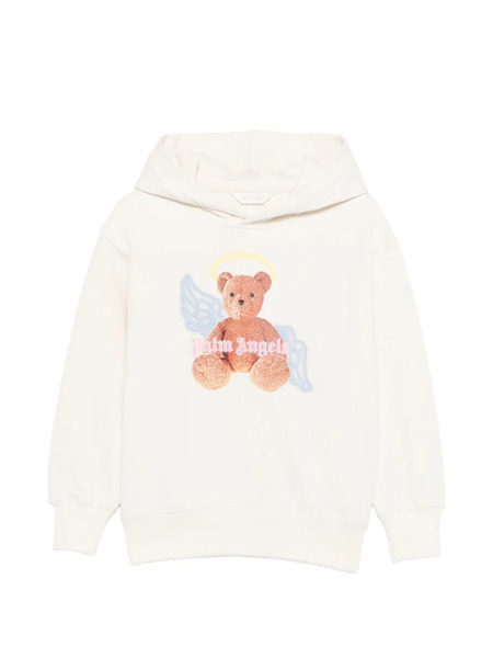  Palm Angels Kids Teddy Hooded Top - Neutrals 