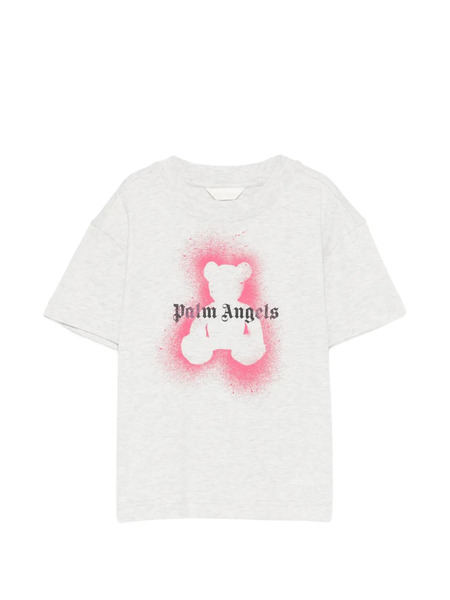  Palm Angels Kids Teddy-print T-shirt - Grey 