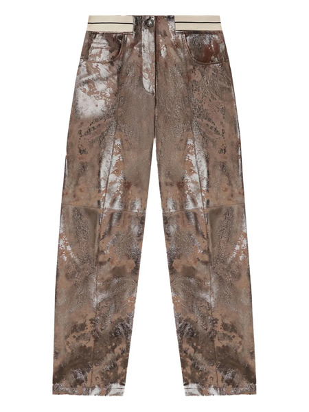 Palm Angels Laminated Trousers - Brown 