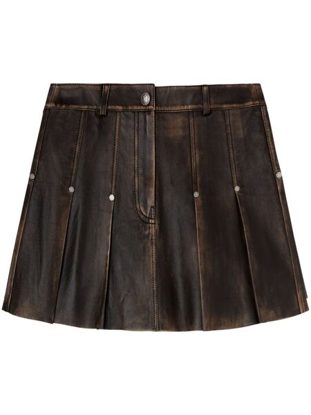  Palm Angels Lea Mini Skirt - Brown 