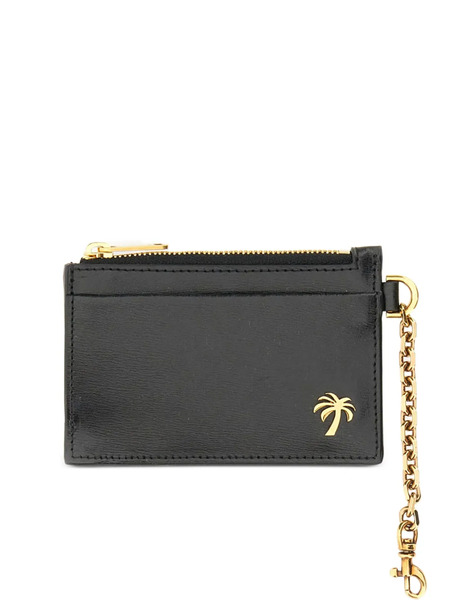  Palm Angels Leather Cardholder - Grey 