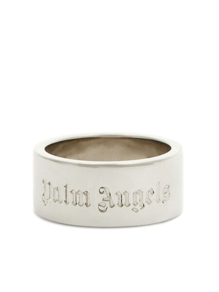  Palm Angels Logo Band Ring - Silver 