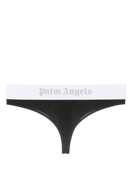  Palm Angels Logo Band Thong - Black 