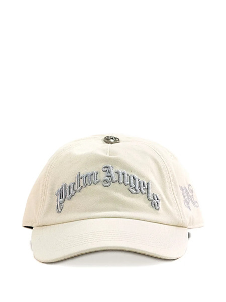  Palm Angels Logo-embroidered Baseball Cap - White 