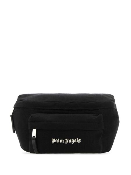  Palm Angels Logo-embroidered Belt Bag - Black 