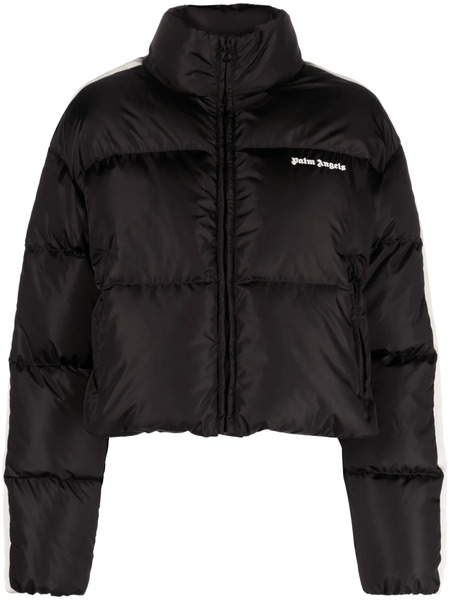  Palm Angels Logo-embroidered Puffer Jacket - Black 