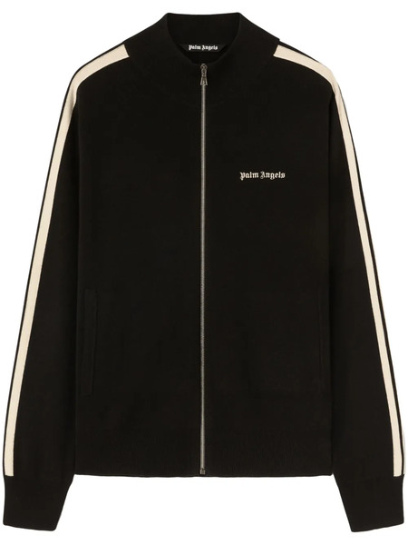  Palm Angels Logo-embroidered Zip-up Jacket - Black 
