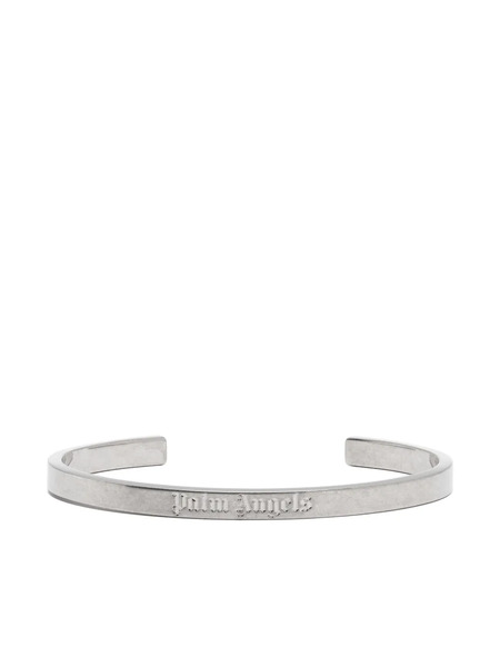  Palm Angels Logo-engraved Bracelet - Silver 
