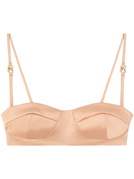  Palm Angels Logo-plaque Balconette Bra - Neutrals 
