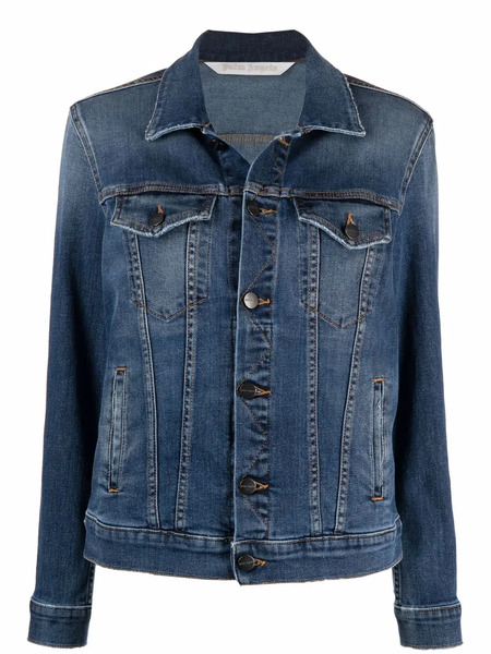  Palm Angels Logo-print Denim Jacket - Blue 