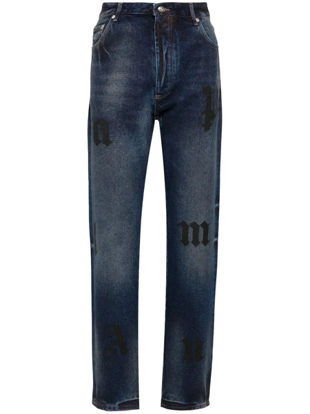 Palm Angels Logo-print Jeans - Blue 