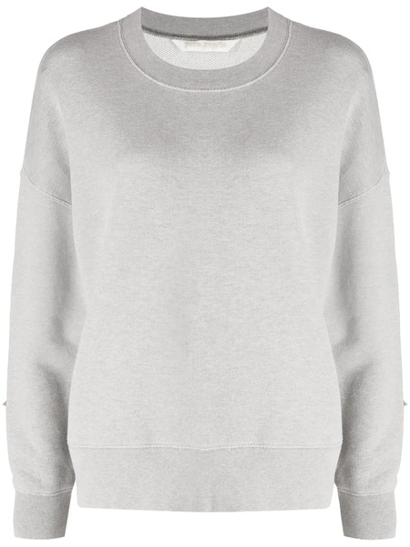  Palm Angels Logo-print Star-patch Cotton Sweatshirt - Grey 