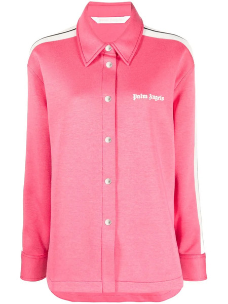  Palm Angels Logo-print Striped Shirt - Pink 