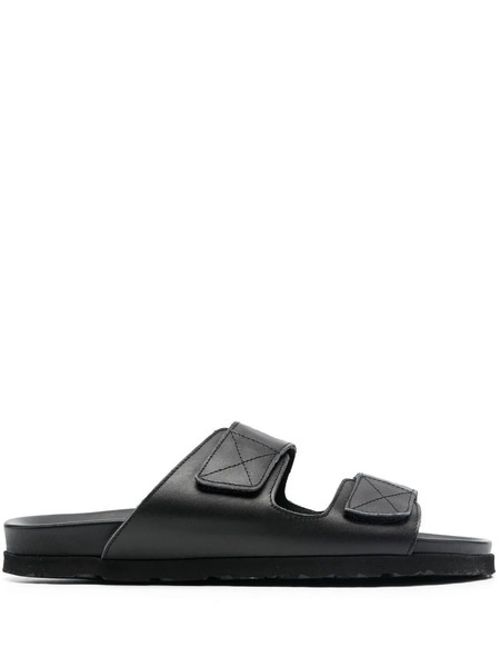  Palm Angels Logo-print Touch-strap Slides - Black 