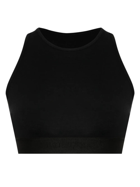  Palm Angels Logo-tape Racerback Bralette - Black 