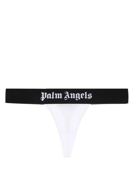  Palm Angels Logo-tape Thong - White 