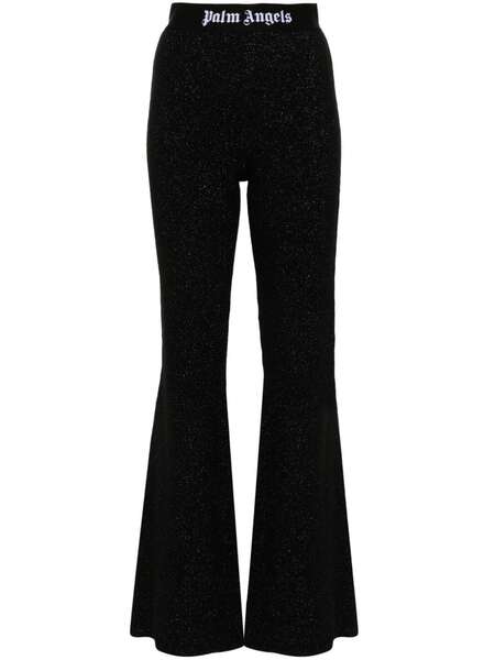  Palm Angels Logo-tape Trousers - Black 