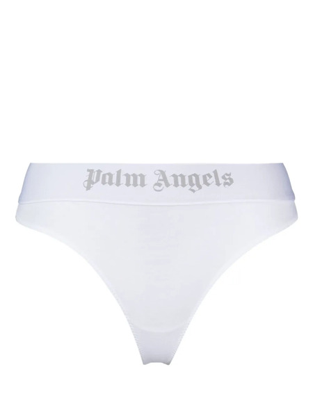 Palm Angels Logo-waistband Thong - White 
