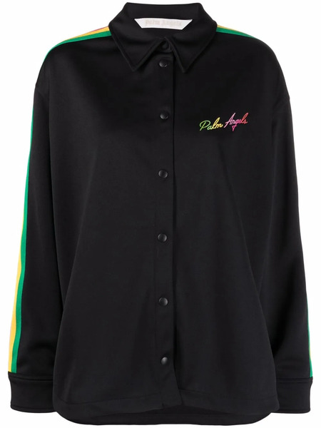  Palm Angels Miami Logo-embroidered Shirt - Black 