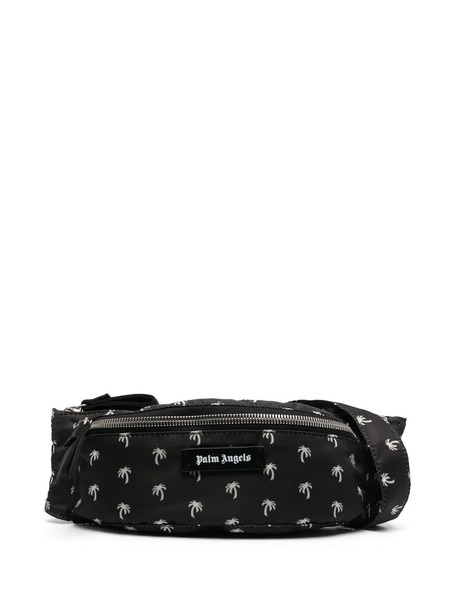  Palm Angels Mini Palms Logo-print Belt Bag - Black 