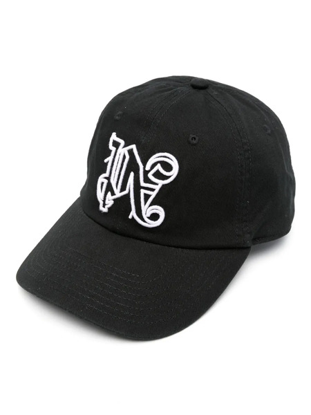  Palm Angels Monogram-appliqué Baseball Cap - Black 