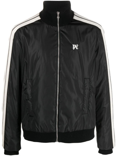  Palm Angels Monogram-embroidered Padded Bomber Jacket - Black 
