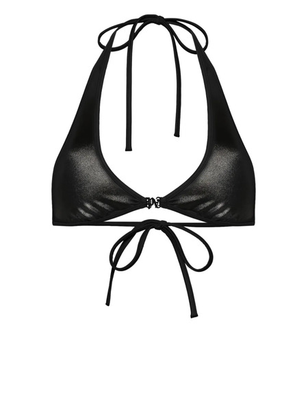  Palm Angels Monogram-plaque Bikini Top - Black 