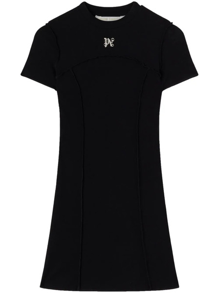  Palm Angels Open Back T-shirt Minidress - Black 