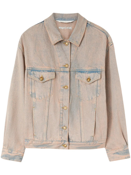  Palm Angels Overdye-wash Denim Jacket - Pink 