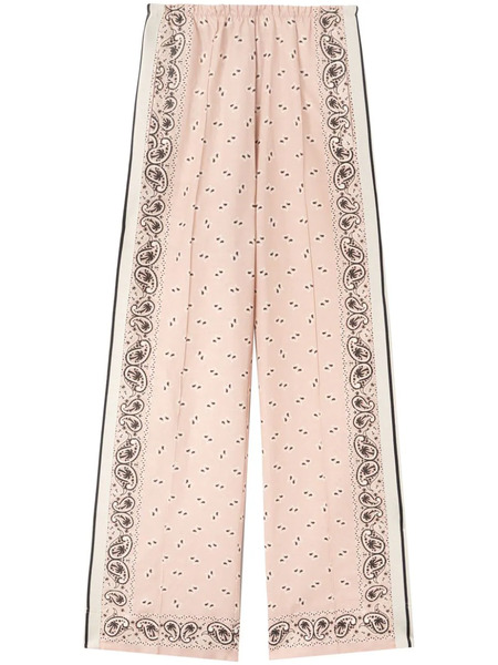  Palm Angels Paisley-print Wide-leg Trousers - Pink 
